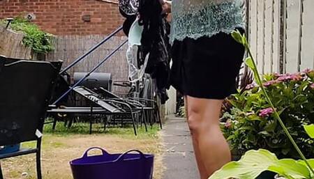 Hanging out my lingerie.
