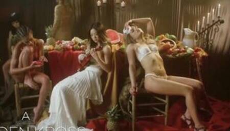Deeper. Mona leads the ultimate five-women reverse gang bang