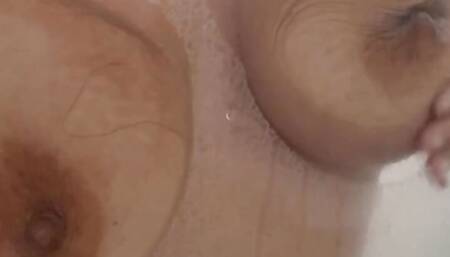 After a tiring day in a shower