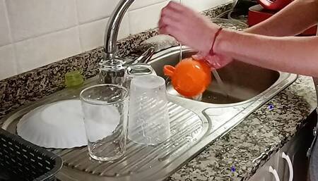 She asks me for help to wash the dishes with my piss