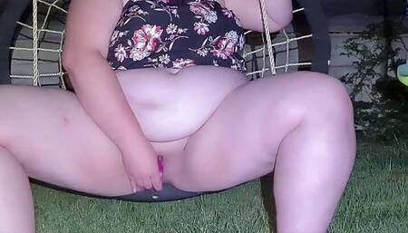 curvy hanna having fun on the playground