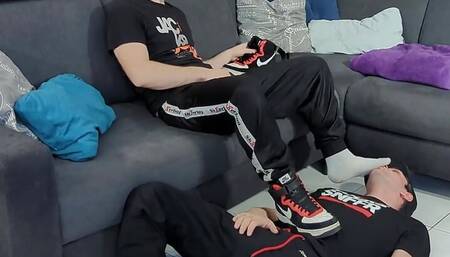 getting horny by sneaker socks and feet