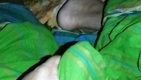 Desi Boy privately rubbing his cock under lungi