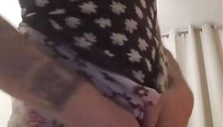 Pulling up My Pretty Dress and Showing Off Panties