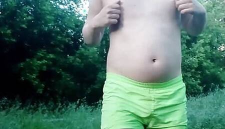 Naked walk at dawn after Rain. part 1