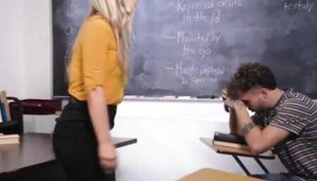 Great blonde Bunny Madison teaches a lesson on how to pounded