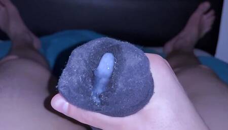 Cumming in my Step Brother sock
