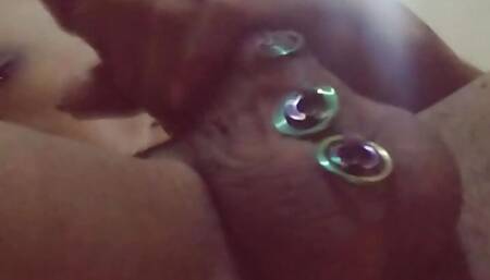 Playing with my pierced