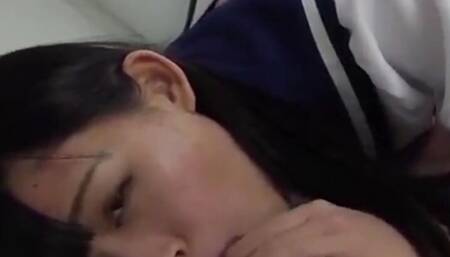 An 18-year-old Japanese idol with black hair. She cosplayed and had creampie sex with a blowjob and shaved pussy. Uncensored