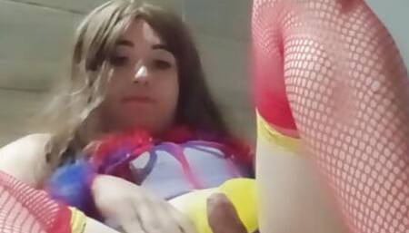 Snow White plays with her dick