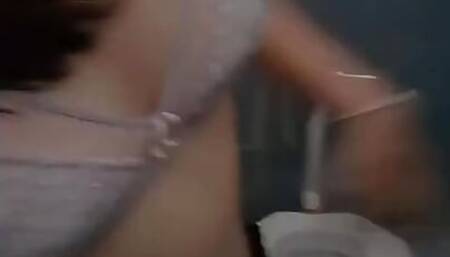 Asian Girl Pissing in Toilet