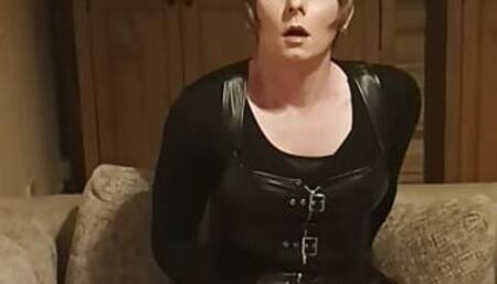 Sissy riding a vibrator and wanking