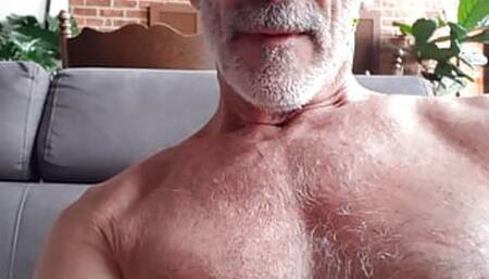 Daddy ,s talking with his boi from France, and unload  his cum and taste it looking at you boi