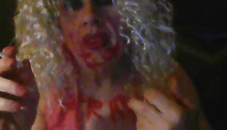Sissy cumdump Sarah,shows how she likes to be fucked, masturbates, smokes, uses her mouth as her ashtray