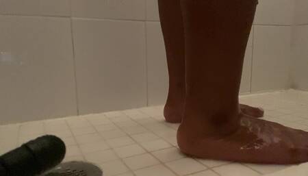 I had to take a quick shower after playing outside