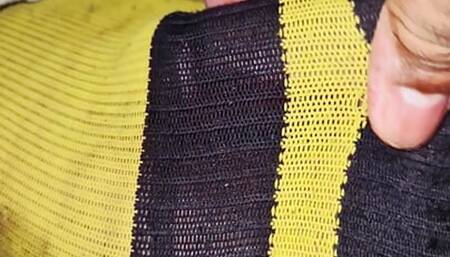 Cuming inside my Yellow Stockings