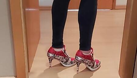 Walking in my new Sneaker High Heels by Missy Rockz