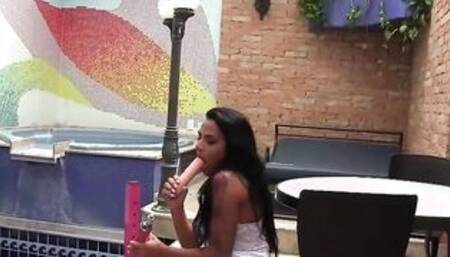 Transexual Alexia Rios vs Fucking Machine
