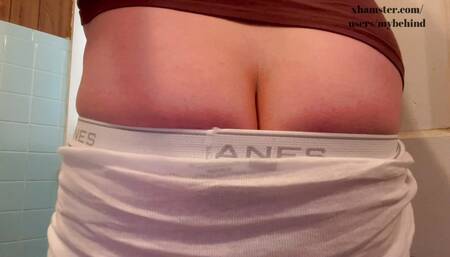 Stripping out of some really tight underwear
