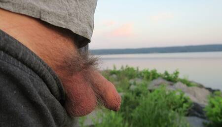 Uncut hairy dicks little morning walk & piss