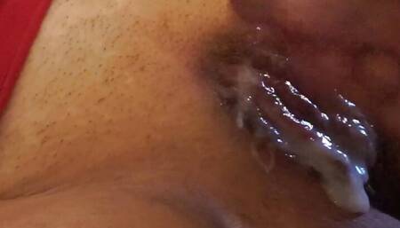 hot cum over my pussy