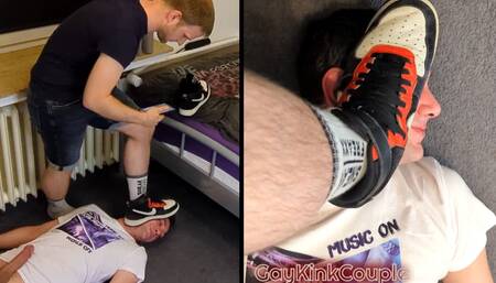 Trampling training for my horny sub