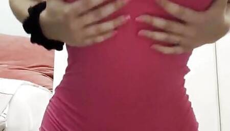Big ass Spanish girl getting undressed with parents next door