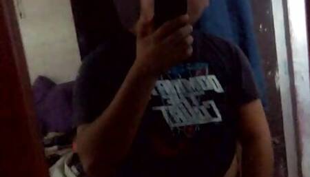 Jerk off in front the mirror