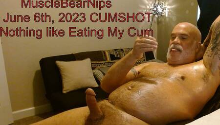Musclebearnips-beefy Daddy Cumshot-eating Cum
