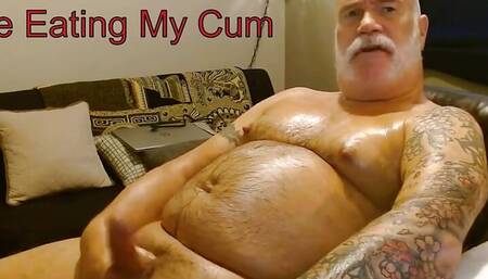 Musclebearnips-beefy Daddy Cumshot-eating Cum