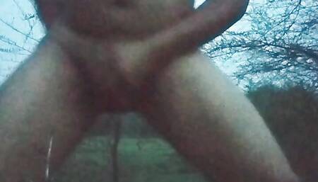 Desi sexy hot forest boy does exercise in the nude and does handjob.