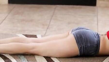 Filthy Babe sensual Riley Reid is completing her daily yoga exercises when her man Bruce Venture joins her into the workout