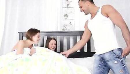 Roommates Foxy Di and Dila are exploring their sexuality inside a Cutie lesbo makeout session that quickly turns in full