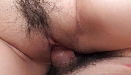 Japanese girl Manami Morishita is fucking with a hard dick after sucking it.