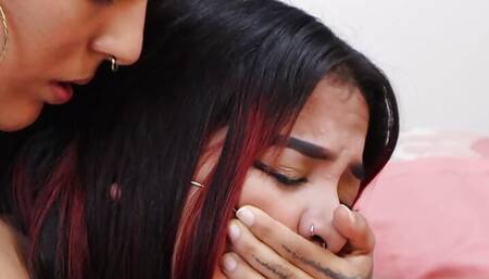 Naughty girls explore the ass