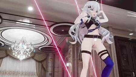 Cute Teen Dancing + Gradual undressing (3D HENTAI)