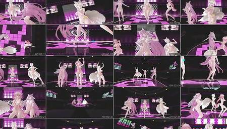 Sexy Cat Girls Dancing Full Nude (3D HENTAI)