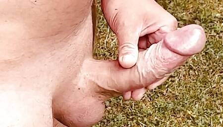 German Jerking in Nature - Outdoor in Public naked
