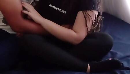 I was studying for a university exam, when my roommate arrived and I fucked him