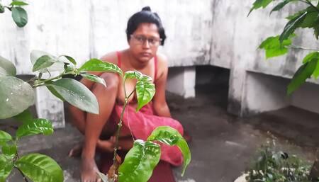Desi Indian Bhabi at Rooftop Sex in Hindi - Desi Indian Sex Porn