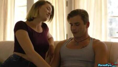 Hot Brunette Anny Aurora Sucks Boyfriend Nathan Bronson's Cock