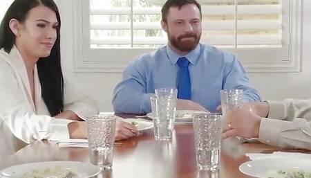 Trans Angels- Aspen Brooks Catches Sergeant Miles Jerking off She Decides to Have a Little Fun With This Bearded Stud!