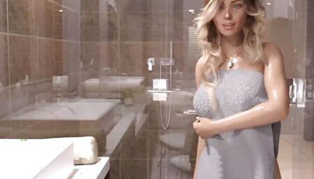 The office wife #35 - Simon sliped a finger in Stacy's pussy ... Michael gave Stacy a butt plug ... Stevie fucked Stacy  hard at