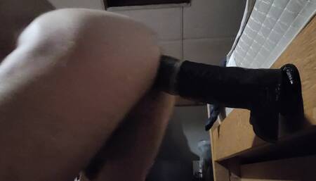 Ass fuck Huge dildo