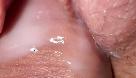 I fucked my horny roommate, tight creamy pussy and close up cumshot