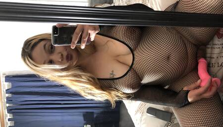 Teenage Lightskin Latinas first time getting naked on camera, fuckable teen sis in fishnets wants that dick