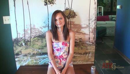 Mimi Rayne gives a short interview about her start with modeling and then we switch to a nude photo-shoot