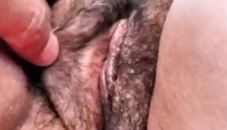 I touch her pussy and she gets very wet