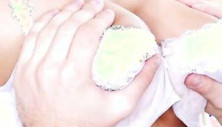 Blanche Bradburry can hardly wait to seduce Michael Fly. The babe blonde struts up to