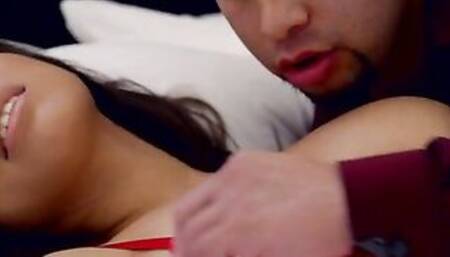 Ella Knox is looking irresistible in red thigh highs and matching panties that hugs her